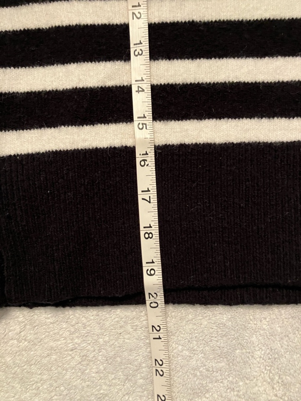 J. Crew Black & White Striped bell sleeve Sweater - Picture 7 of 8